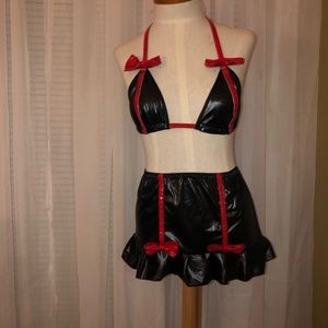 PVC / latex lingerie set